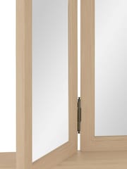 Light Brown Hampton Country Luxe Painted Oak Dressing Table Mirror - Image 7 of 8