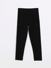River Island Black Plain 100% Cotton Leggings - Image 1 of 4