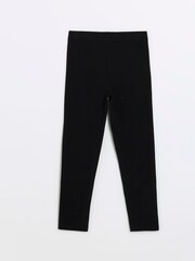 River Island Black Plain 100% Cotton Leggings - Image 2 of 4
