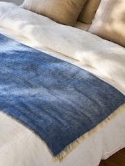 Garden Trading Cove Blue Stockwell Herringbone Throw Wool - Image 2 of 4