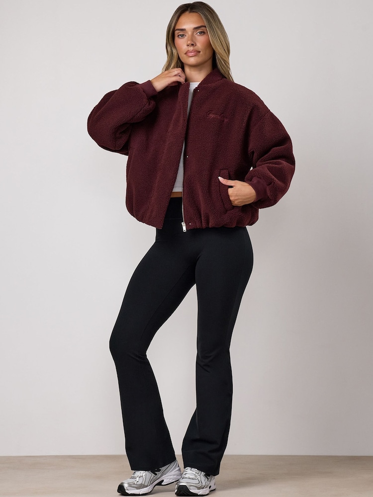 Gym King Red Borg Puffer Bomber Jacket - Image 1 of 4 Gym King Red Borg Puffer Bomber Jacket - Image 1 of 4