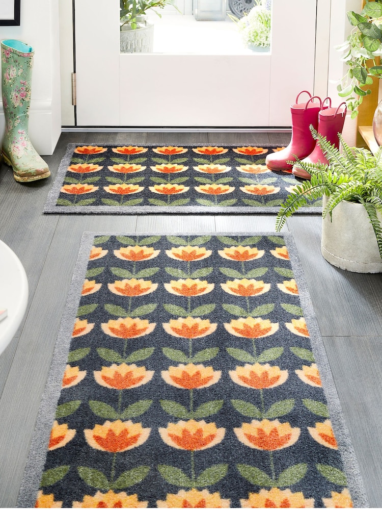 My Mat Retro Floral Washable Nylon Runner - Image 1 of 3