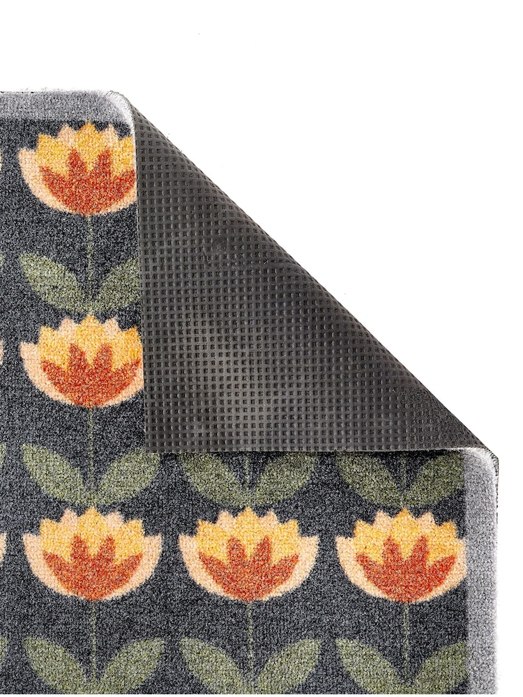 My Mat Retro Floral Washable Nylon Runner - Image 3 of 3