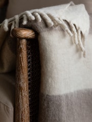Garden Trading Natural Stripe Leigh Wide Throw Wool - Image 2 of 3