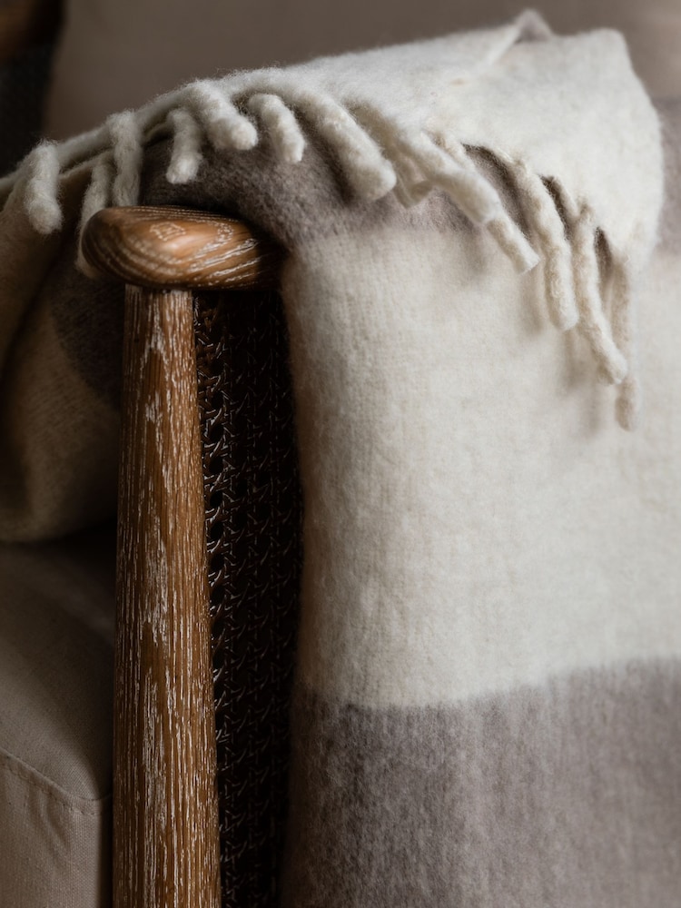 Garden Trading Natural Stripe Leigh Wide Throw Wool - Image 2 of 3