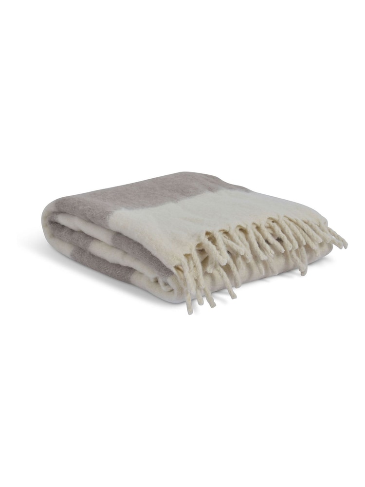 Garden Trading Natural Stripe Leigh Wide Throw Wool - Image 3 of 3