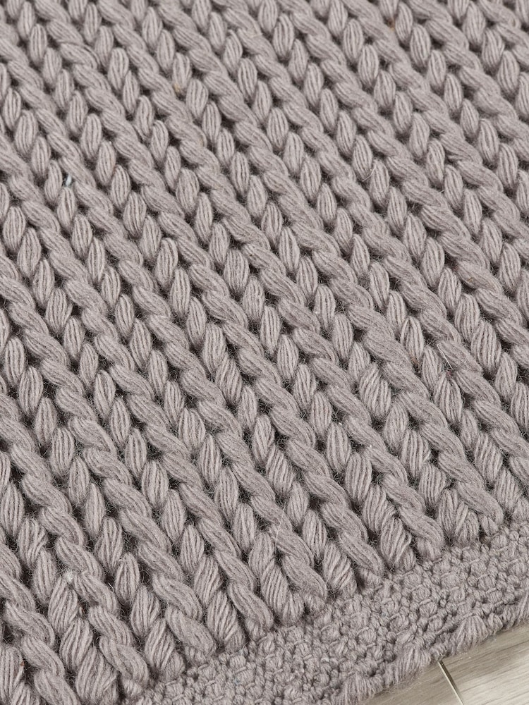 Origin Rug Collection. Warm Grey Cable Rug - Image 2 of 3