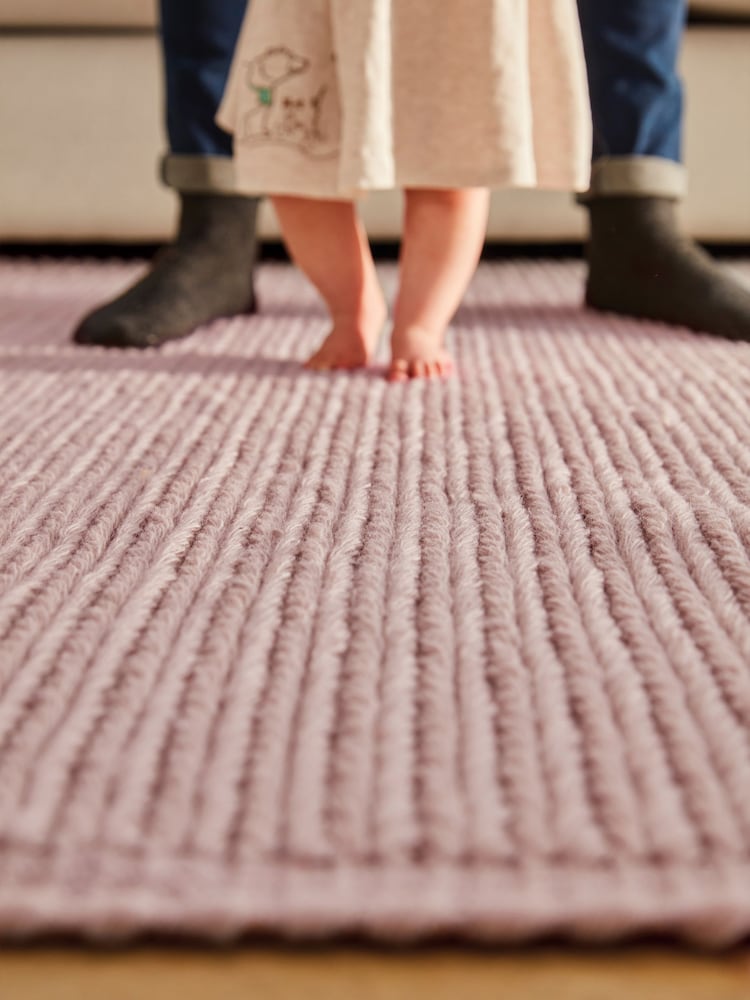 Origin Rug Collection. New Blush Cable Rug - Image 2 of 4