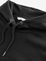 Black Oversized Jersey Cotton Rich Overhead Hoodie - Image 6 of 7