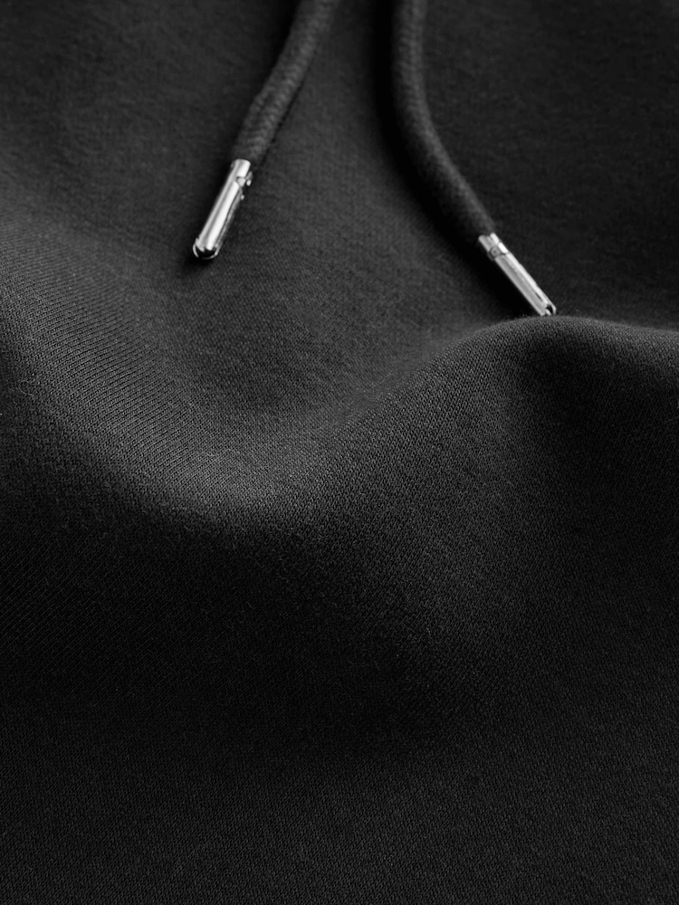 Black Oversized Jersey Cotton Rich Overhead Hoodie - Image 7 of 7