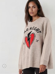 Religion Natural Oversized Jumper - Image 2 of 8