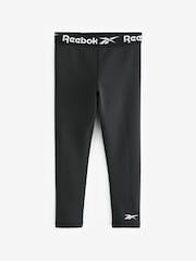 Reebok Black Logo Tape High Waist Leggings - Image 1 of 3