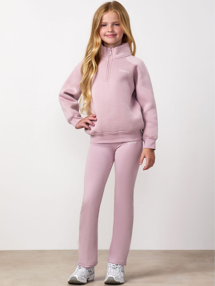 Gym King Purple 365 Jersey Flared Leggings - Image 1 of 4 Gym King Purple 365 Jersey Flared Leggings - Image 1 of 4
