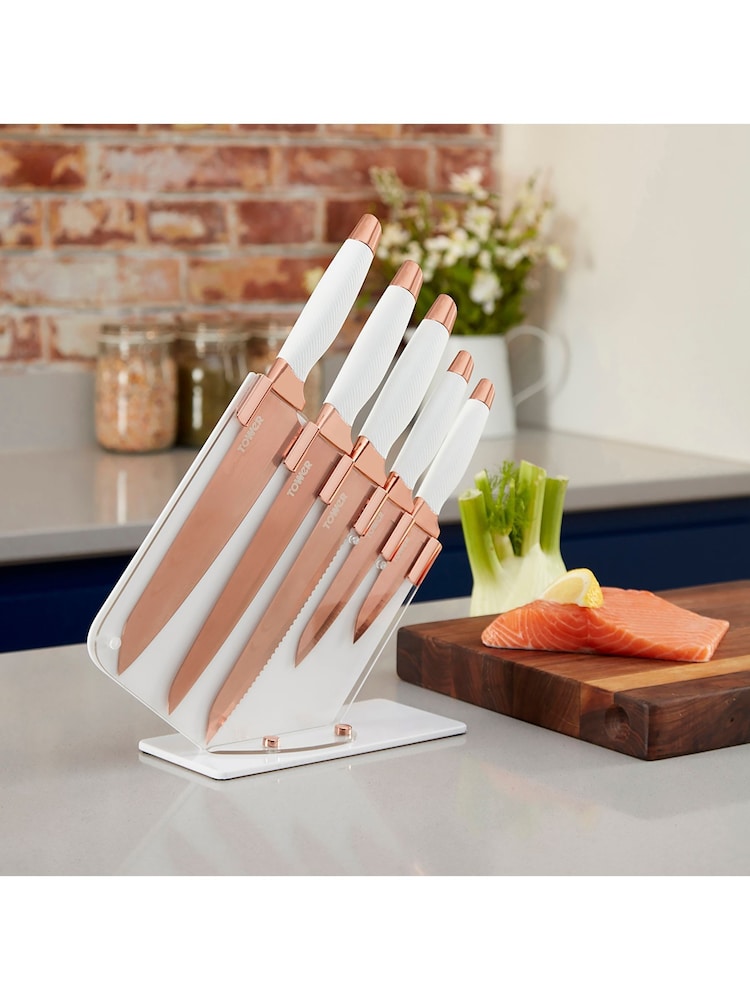 Tower White Knife Block - Image 7 of 7 Tower White Knife Block - Image 7 of 7
