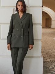 Dark Green Rochelle Humes Tailored Double Breasted Blazer - Image 1 of 6