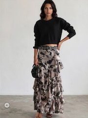 Religion White Laura Multi layer Ruffle Maxi Skirt - Image 1 of 8