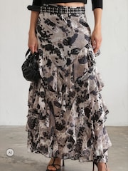 Religion White Laura Multi layer Ruffle Maxi Skirt - Image 2 of 8