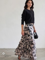 Religion White Laura Multi layer Ruffle Maxi Skirt - Image 3 of 8