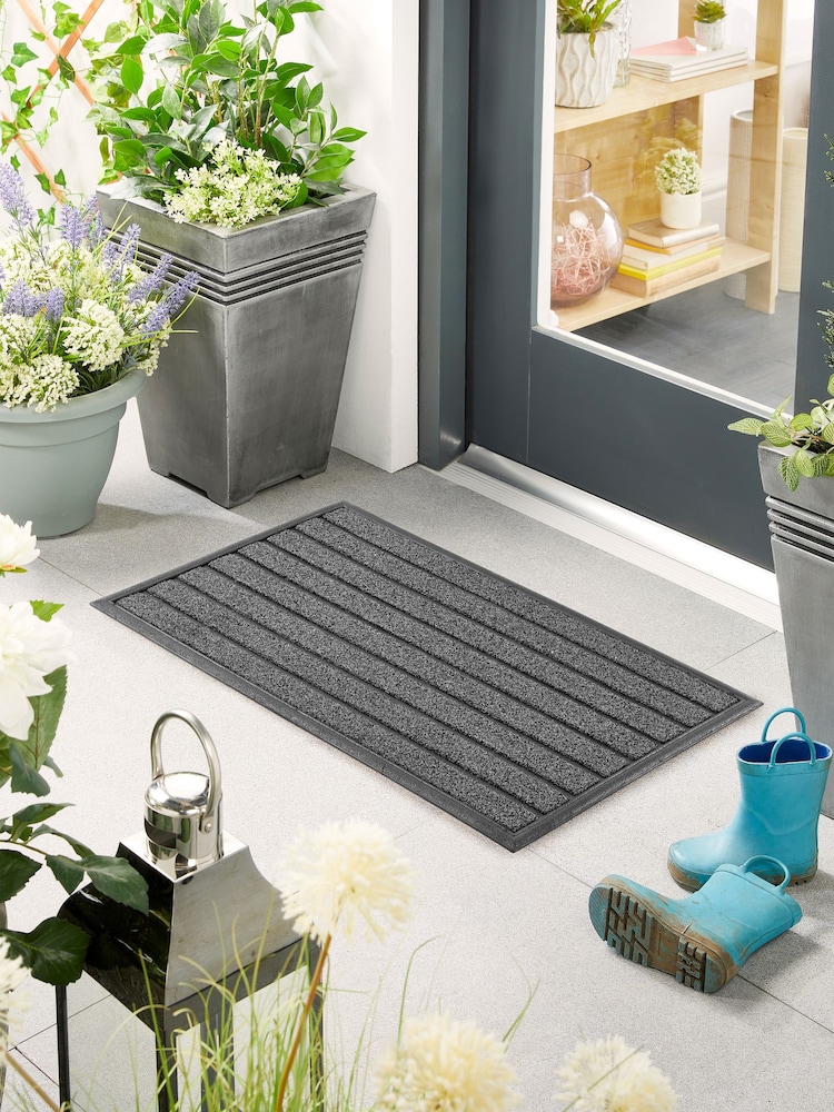My Mat Black Ridged Scraper Doormat - Image 1 of 4