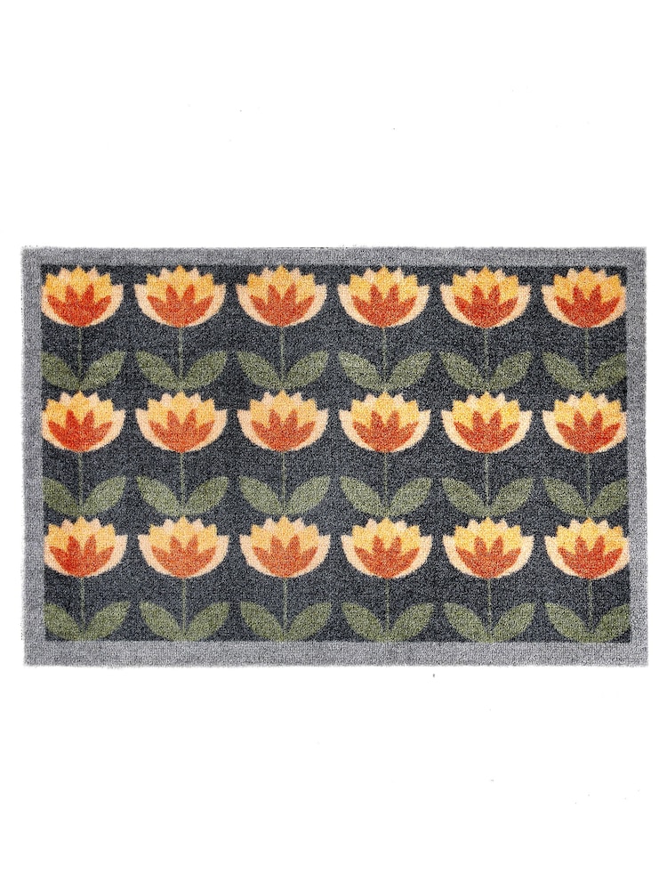 My Mat Retro Floral Washable Nylon Doormat - Image 3 of 3