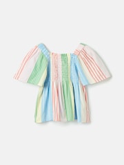 Joules GirlsLife's A Picnic Multi Stripe Woven Top - Image 1 of 5