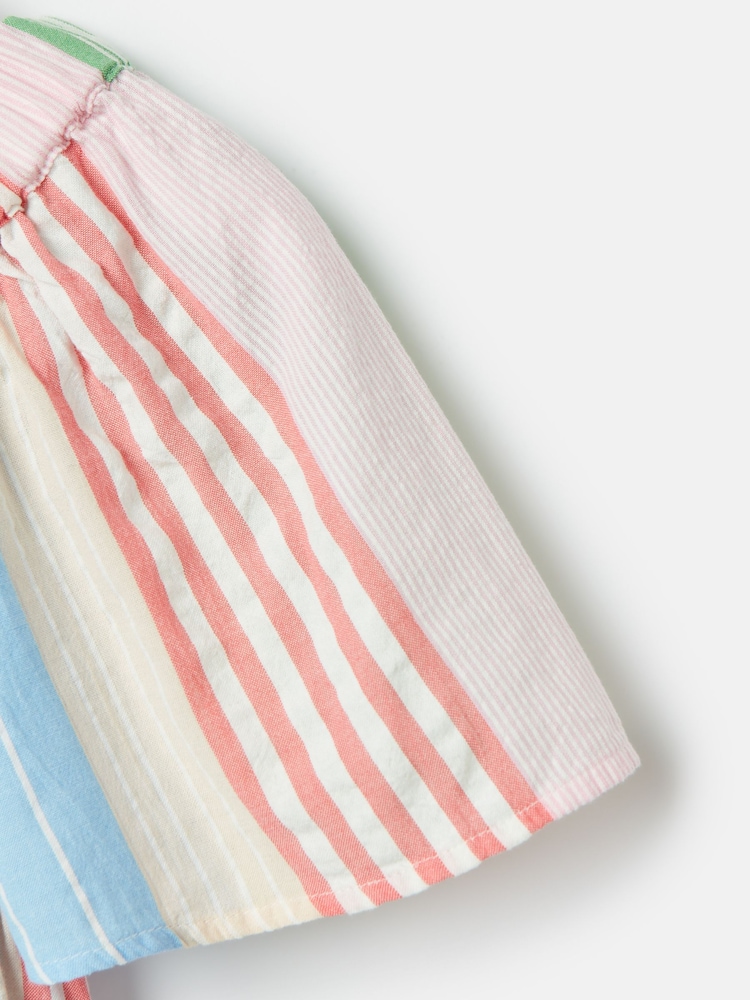 Joules GirlsLife's A Picnic Multi Stripe Woven Top - Image 5 of 5