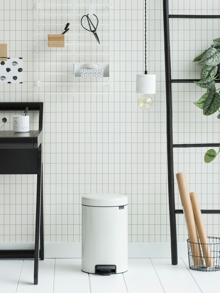 Brabantia White NewIcon 12L Pedal Bin - Image 1 of 6