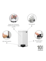 Brabantia White NewIcon 12L Pedal Bin - Image 6 of 6