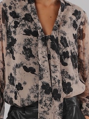 Religion Nude Alfa V-Neck Blouse With Tie Sash - Image 2 of 8