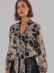 Religion Nude Alfa V-Neck Blouse With Tie Sash - Image 8 of 8
