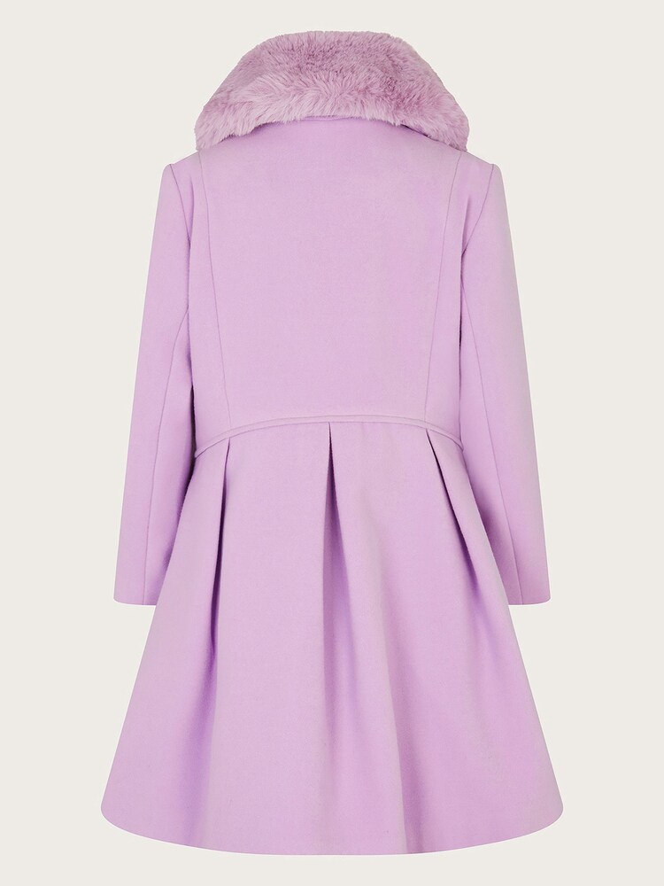 Monsoon Purple Double Breasted Skirted Smart Coat - Image 2 of 3