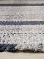 Origin Rug Collection. Navy Highland Check Runner - Image 2 of 4
