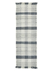 Origin Rug Collection. Navy Highland Check Runner - Image 4 of 4