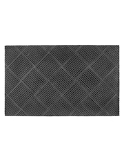 My Mat Black Reversible Rubber Zig Zag Doormat - Image 3 of 5