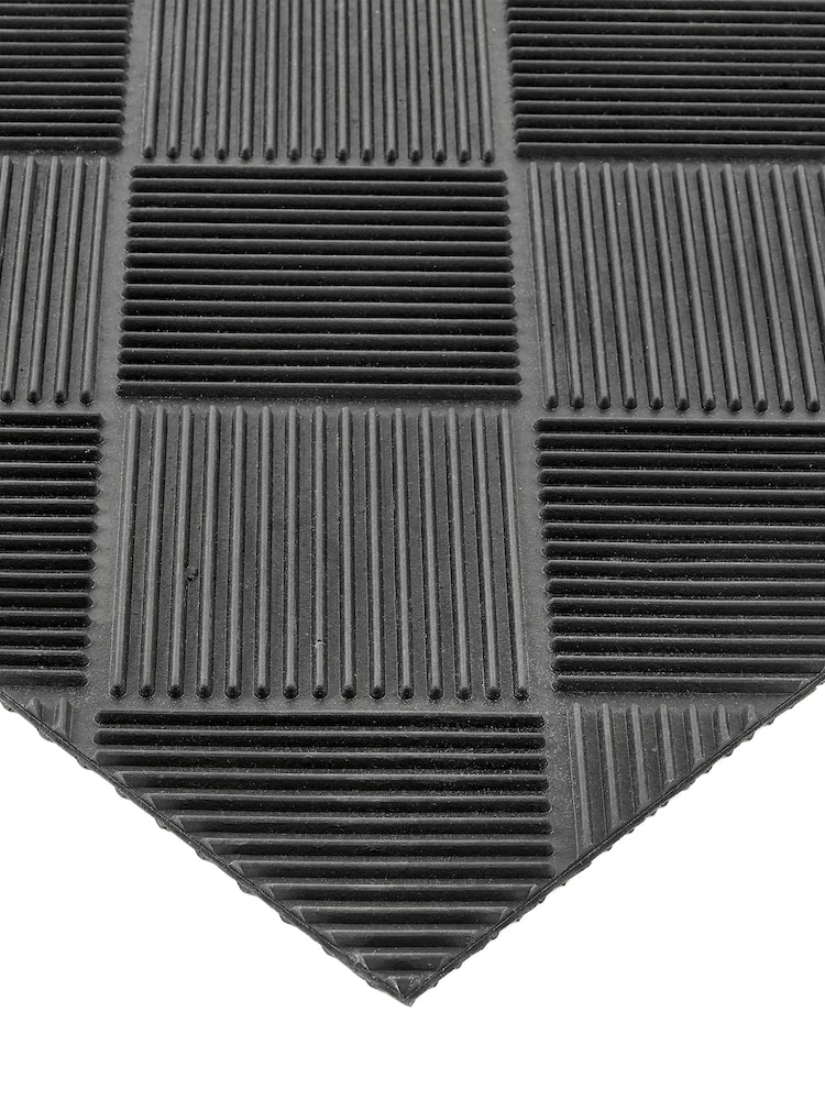 My Mat Black Reversible Rubber Zig Zag Doormat - Image 5 of 5