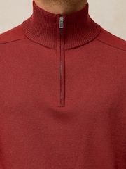 Rojo - Suéter con cuello alzado de lana de merino Conway de White Stuff - Imagen 4 de 6