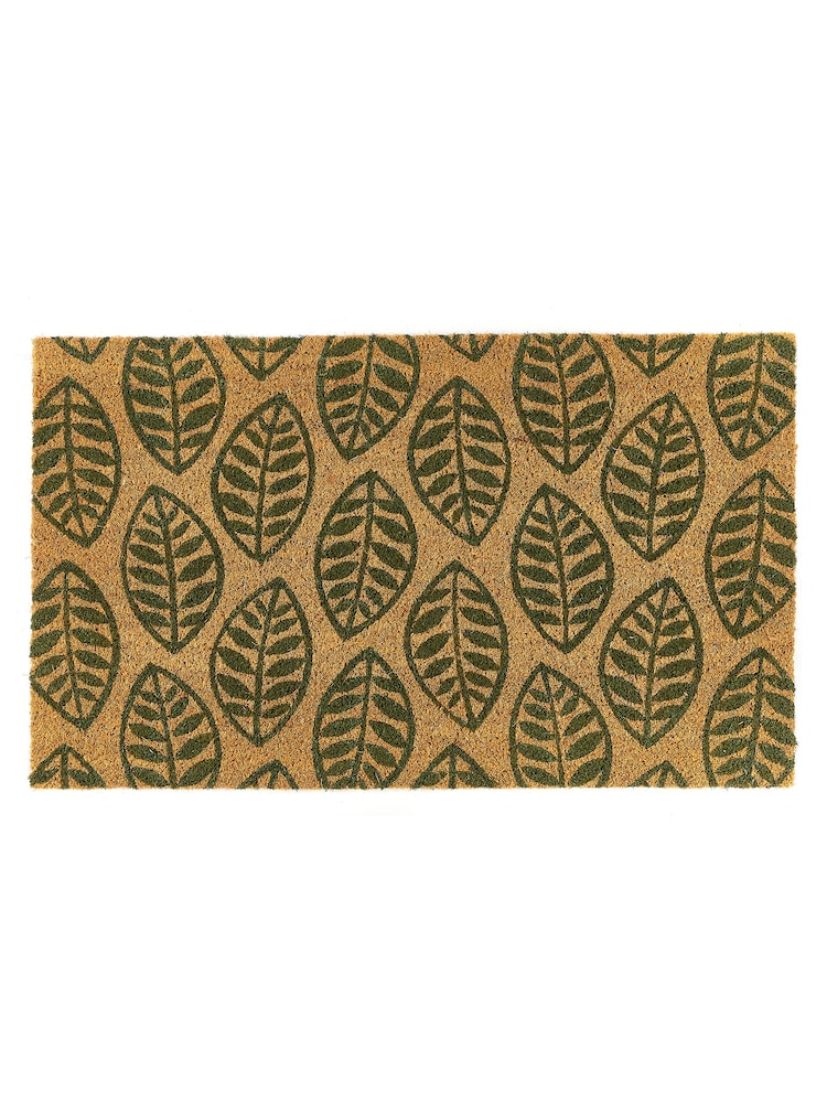My Mat Green Leaves Printed Coir Doormat - Image 2 of 2