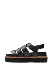 Clarks Black Leather Orianna Twist Sandals - Image 2 of 7