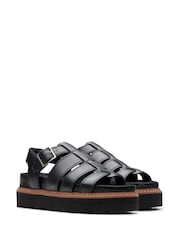Clarks Black Leather Orianna Twist Sandals - Image 4 of 7