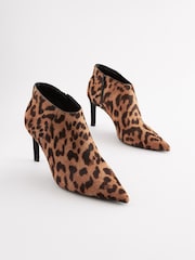 Leopard Print Signature Leather Forever Comfort® Point Toe Ankle Shoe Boots - Image 3 of 7