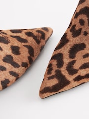 Leopard Print Signature Leather Forever Comfort® Point Toe Ankle Shoe Boots - Image 5 of 7