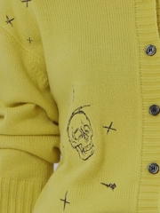 Religion Yellow Cute Mini Maddie Cardigan with Embroidery Designs - Image 5 of 8
