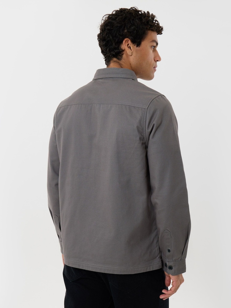 Threadbare Grey Lightweight Shacket - Image 2 of 5 Threadbare Grey Lightweight Shacket - Image 2 of 5