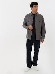 Threadbare Grey Lightweight Shacket - Image 3 of 5