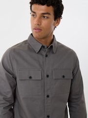 Threadbare Grey Lightweight Shacket - Image 4 of 5