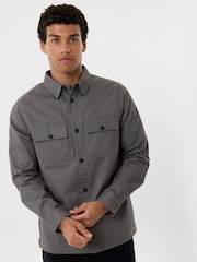 Threadbare Grey Lightweight Shacket - Image 5 of 5