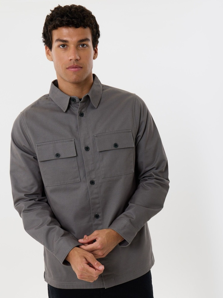 Threadbare Grey Lightweight Shacket - Image 5 of 5 Threadbare Grey Lightweight Shacket - Image 5 of 5