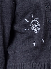 Religion Grey Cute Mini Maddie Cardigan with Embroidery Designs - Image 6 of 6