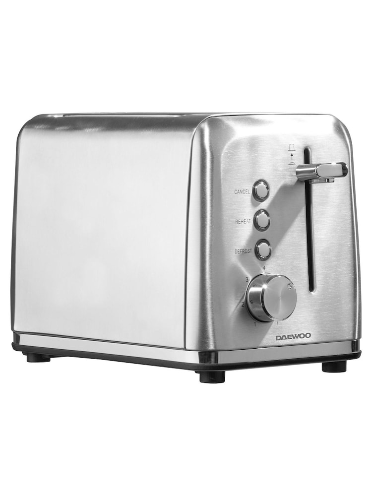 Daewoo Silver Kensington 2 Slice Stainless Steel Toaster - Image 1 of 3