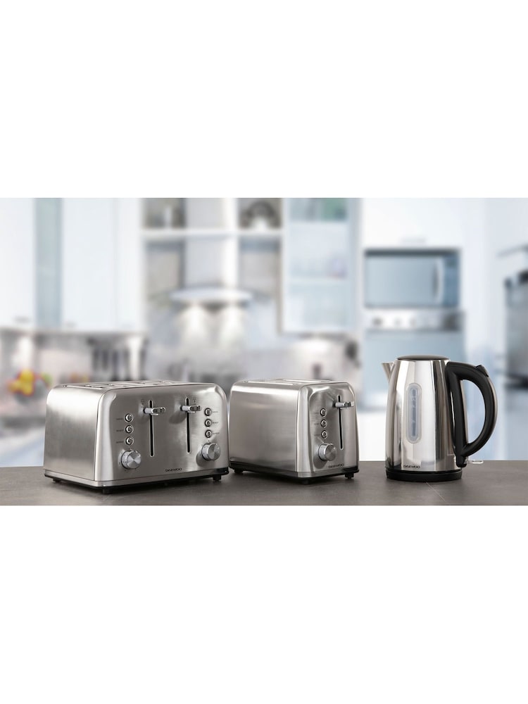 Daewoo Silver Kensington 2 Slice Stainless Steel Toaster - Image 3 of 3